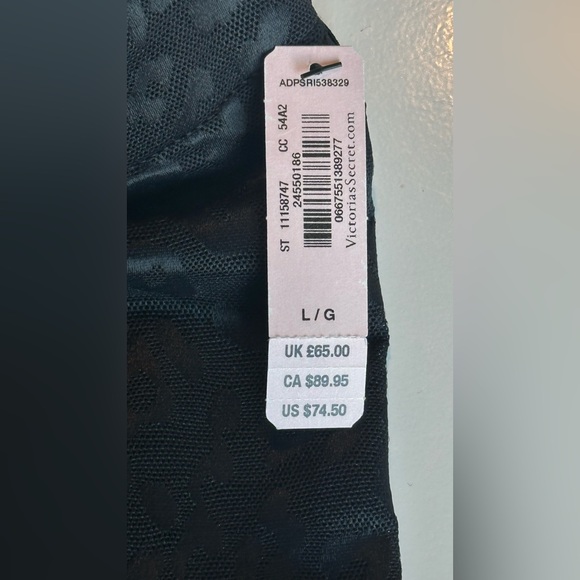 Victoria’s Secret Performing Black Leopard Size Large Print High Waisted Tight - Picture 10 of 11
